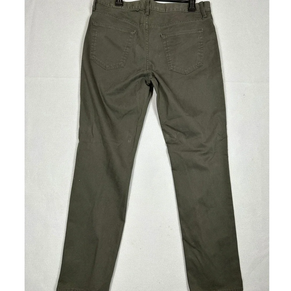 Banana Republic Traveler Pants Mens 34X32 Olive Green Slim Fit Chinos Stretch